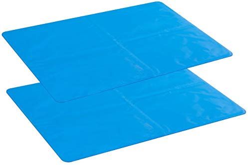 Sweetypet Kühlmatten Gel Hund: 2er-Set Selbstkühlende XL-Kühlmatten für Hunde & Katzen, 120 x 75 cm (Gel-Matten für, Hundematten Autos, Matratzenauflage)