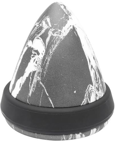 WAGNER Doorstop Marble Cone Big - 116 x 118 mm, Premium Buffer Made of Concrete and Thermostatic Rubber with Marble Look, to be Placed on The Floor, Heavy Quality - 15519901