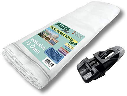 Cubierta de Red para Piscina de AGRIplus, 3 x 5 m, Incluye Ojales Reutilizables, Malla Muy Fina, Resistente a los Rayos UV y a la Rotura, contra Hojas y Suciedad, protección para Piscina