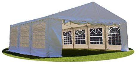 Solycarpa Carpa 12x6 de Lona Reforzada 500 Gr para Exteriores Resistente con Ventanas, Impermeable. Alta Funcionalidad, Ideal para Eventos, Bodas, Feria, Restaurante y Terraza.