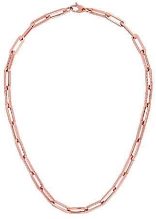 Rose Gold Paperclip Chain Bracelet 6mm, 7.5