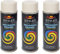 VE-INDUSTRIES Lackspray nach RAL 3er Sparpack Spraydose 400ml Buntlack für Holz, Metall (9010 Reinweiß Matt)