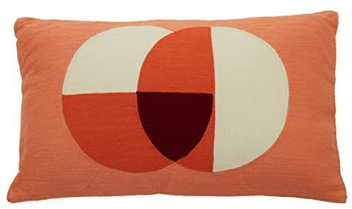 Premier Housewares Multicolour Rectangular Cushion, Unique Textile, Sofa Cushions, Geometric Pattern, Contemporary Accent Piece, Vibrant Colors, Retro Vibe, W50 x D5 x H30cm