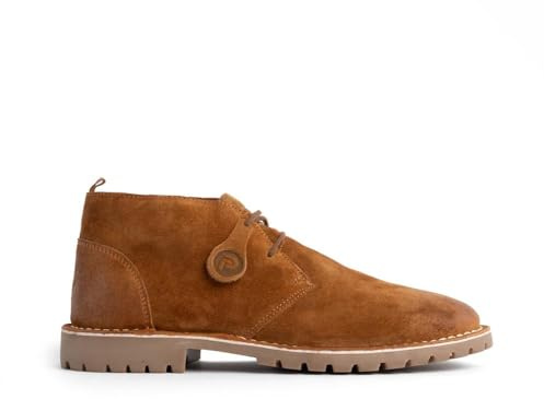 Popps COOPER Mens 100% Real Leather Smart Casual Lace Up Ankle Chukka Desert Boots