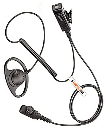 D-Form Ohrhörer Ohrbügel Headset mit Polycarbonat PTT Mikrofon für Hytera HYT Zwei-Wege-Radio PD700, PD702, PD705, PD780, PD782, PD785, PT580H, PT-580