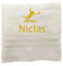 Personalisiertes Handtuch mit Namen Schön gestickter Sport Name Handbadetuch 100% Baumwollhandtuch Sportliche Motive Personalized Custom Towel with Name (140 x 70 cm, Volleyball)