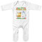 Purple Print House Personalised Our First Fathers Day Romper Suit Baby Boy Babies Bottle & Beer New Daddy, 3-6 Months, White
