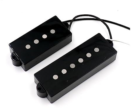 Micro Guitare Micro Basse 5 Cordes Noir Avec Aimant Alnico 5 Pour Pièces De Bricolage Basse Guitare