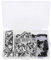 158pcs Boulons de Carénage de Moto, Vis de Fixation de Pare-brise de Moto Clips de Fixation en Aluminium écrous Kit de Clé à Joint pour la Réparation de Moto(Argent)
