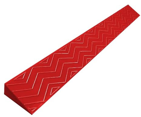 Türschwellenrampe, Aufstiegsschwellenrampen für Rollstühle, Rollstuhlrampe, Rutschfester Schwellenrampen für Türen, Treppen, Stufen, Kehrroboter, Mobilitätsroller (Rot, 100 * 10 * 3cm)