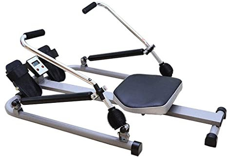 NOALED Rudergerät, hydraulisches Haushalts-Rudergerät, Sport-Indoor-Ruder-Fitnessgerät, multifunktionale Ganzkörperübung, Schwarz