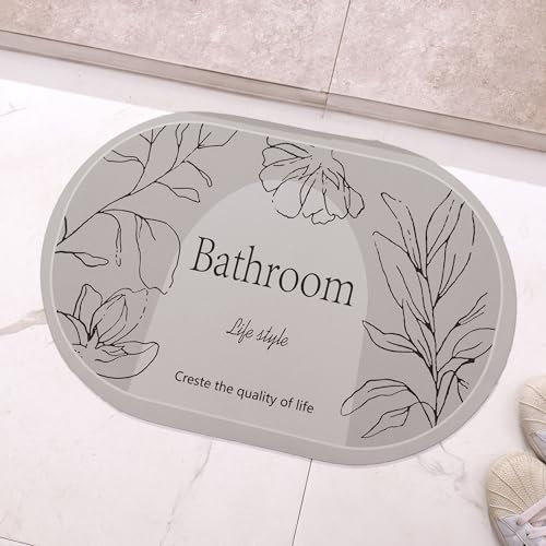 HOMEYA - Alfombrilla para baño antilizante, Alfombra de Espuma viscoelástica 40 x 60 cm, Lavable, Absorbente.