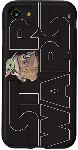 Hülle für iPhone SE (2020) / 7 / 8 Star Wars Logo und The Child Grogu aus The Mandalorian