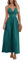 CUPSHE Damen Kleid V Ausschnitt Twist vorne Blumendruck Verstellbares Cami Maxikleid Freizeitkleider Boho Beach Maxi Dress Blaugrün S