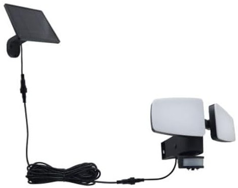 Heitronic SOLAR LED Strahler Duplex für Wand- Eckmontage mit Bewegungsmelder Helligkeitssensor