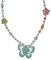 Jiqoe Handgefertigte Perlen-Halskette, stilvolle Orchideen-Blumen-Choker, Pullover, Kette, Schmetterlings-Halskette, Schmuck, Geschenk, Valentinstags-Choker, Perlen