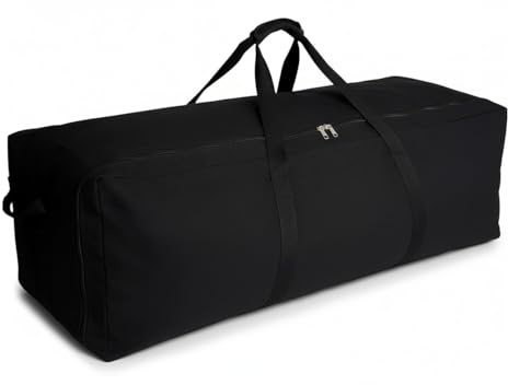 DoYiKe Extra große Reisetasche aus Segeltuch, strapazierfähig, für Reisen, Sport, Militär, Camping, Zelt, Seitliche Öffnung, schwarz, XX-Large, Robust und strapazierfähig