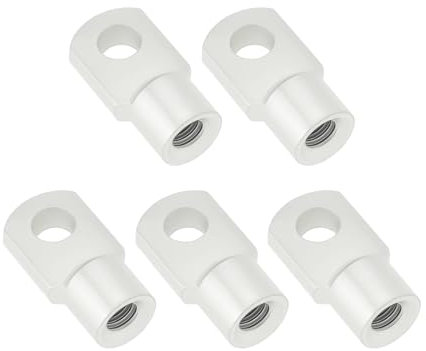 eMagTech 5 Stück M6 Gasfeder-Stützstange Flaches Verbindungsstück Lochdurchmesser 6,5mm Verzinkter Stahl Endstück für Türen Hauben Vordächer Horizontales Scharniergelenk