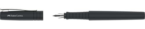 Faber-Castell 241000 - Füller Poly Pen, Federbreite B, Füllfederhalter schwarz