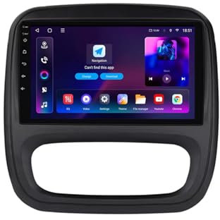 Android 13 Car Stereo para Renault Trafic 2014-2021/Opel Vivaro 2014-2018 9 Pulgadas Autoradio con WiFi 4G Pantalla táctil de Navegación GPS AHD RDS FM Am BT DSP SWC DVR USB Mirror Link(8+256G)