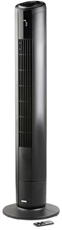 DOMO DO8152 Turmventilator mit Fernbedienung – 3 Geschwindigkeiten – 4 Modi – 8 Stunden Timer – Oszillation – Schwarz
