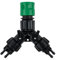 Adaptador de grifo de riego por goteo, sistema divisor de agua de 4 vías, conector de 1/4 pulgadas para invernadero, planta bonsái, equipo de riego automático