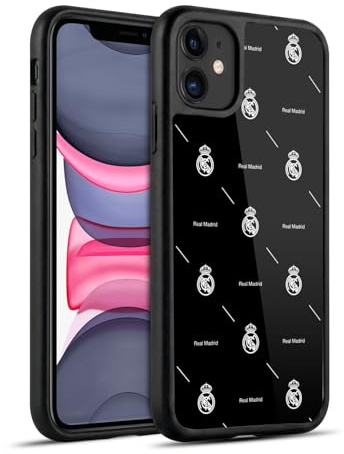 Head Case Designs Offizielle Real Madrid CF Weißes Logo-Muster Legende Gel Armour Hülle [Militärischer Schutzgrad] kompatibel mit Apple iPhone 11