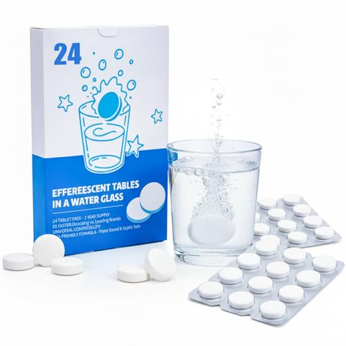 Water Bottle Cleaning Tablets 24-Count - Deep Stain & Odor Remover for Hydro Flask, Yeti, Tumblers, Coffee Mugs & Hydration Bladders - Reusable Effervescent Cleaner, No Scrubbing Required