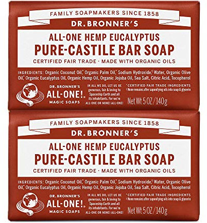 Dr. Bronner Bio pur Kastilien Eucalyptus Seife, 5 oz - 2 Bars