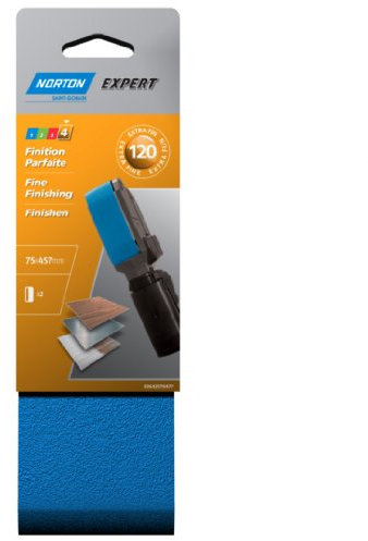Norton Lot de 2 Bandes expert 75 x 457 Grain 120