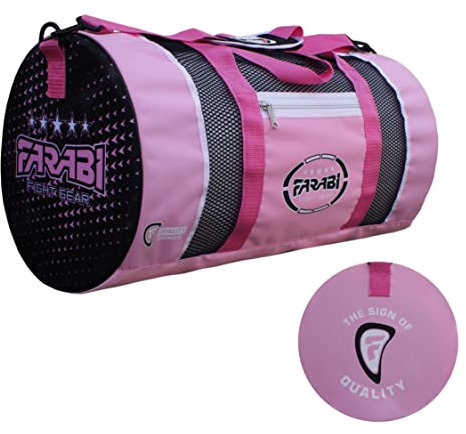 Farabi Sports Fitness-Studio Fitness Sportzeug Tasche, MMA, Boxen Ausrüstungstasche, Reisetasche (Pink)