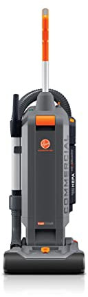 Hoover Commercial HushTone Upright Vacuum Cleaner, 13 inches with Intellibelt, Gray