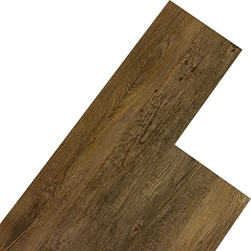 STILISTA Vinyl Laminat Dielen, 15 Dekors Wählbar, 5,07 oder 20 m², Rutschfest, Wasserfest, Schwer Entflammbar - 5,07 m² Bergkiefer Braun