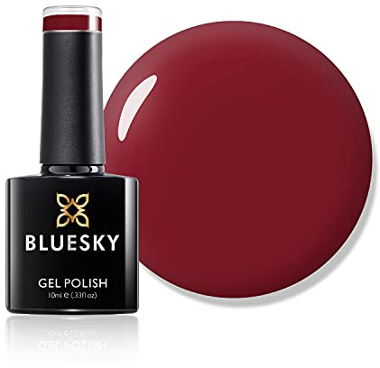 Bluesky Gel Nail Polish, Red Sky Night A080, Bright, Crimson, Red, Long Lasting, Chip Resistant, 10 ml (Requires Curing Under UV LED Lamp)