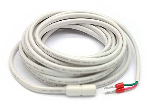 Beok Wasserdichter 10K Thermistor-Temperatursensor für Fußbodenheizung Raumthermostat, 26AWG, 300 cm., weiß
