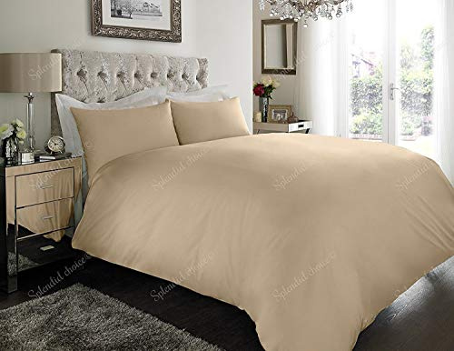 sleepdove® LUXURY EGYPTIAN COTTON 200 COUNT BEDDING SETS DUVET COVER SET (QUILT COVER WITH PILLOW CASES (King, Mocha)