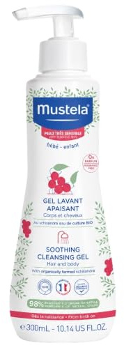 Mustela PTS GEL LAVANT APAISANT 300 ML /VERZACHTENDE WASGEL 300 ML | Body and hair cleansing gel cleanses and soothes very sensitive skin, with organic schisandra soap free from birth