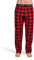 Little Blue House Herren Jersey Pajama Pants Pyjamahose, Buffalo Plaid, X-Large