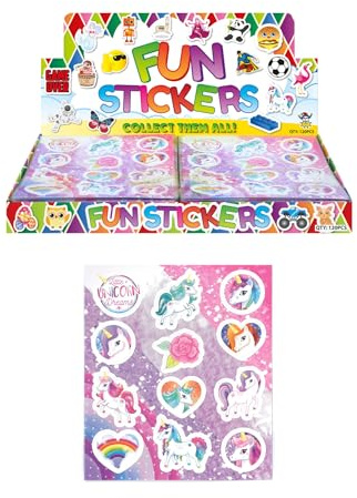 HENBRANDT N51387HNB-12 12pc Stickers Unicorn, Multicolor, pack of 12
