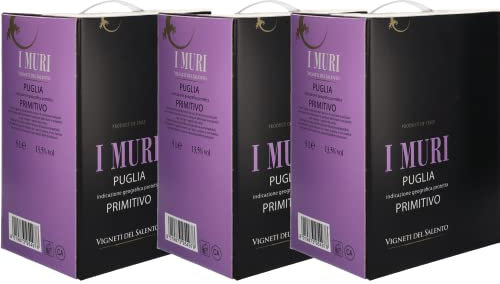 Bag in Box Primitivo Puglia I Muri IGP (3 x 5 Liter) V.Salento