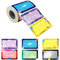 300 Stk. Namensschild-Aufkleber mit perforierter Linie für Schule, Büro oder zu Hause (6 Designs, Galaxy-Thema, 9 x 5,6 cm)