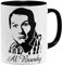 OM3® kultige Al Bundy Tasse mit Gesichtsausdruck | Keramik Becher | 11oz 325ml | Beidseitig Bedruckt | Schwarz