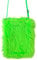 shoperama Neon Kunstfell Tasche bei UV-Licht leuchtend 70er 80er 90er Jahre Handtasche, Farbe:Grün