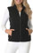 fuinloth Women's Fleece Gilet, Polar Soft Sleeveless Classic Fit Bodywarmer Vest with Zip up Pockets Black Large