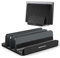 AboveTEK Vertical Laptop Stand 3 Slots for Computer, Tablet, Phone - Fits All Laptop Models (up to 17.3) - Heavy Duty Polished Aluminum Desktop Holder - Anti Slide Silicone Grips - Black