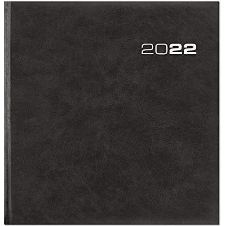 Wochenbuch Sekretär 2022 - Bürokalender 20x21 cm - Farbe: anthrazit - 1 Woche auf 2 Seiten - mit Eckperforation - Buchkalender - 786-0021