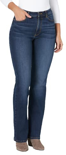 Wrangler Womens High Rise True Straight Fit Jeans, Stockton, 14-32 US