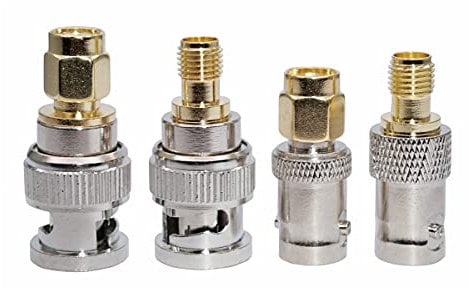 DollaTek 4-teiliges Antennenadapter Set Koaxial RF Stecker BNC auf SMA Stecker SMA auf BNC Adapter