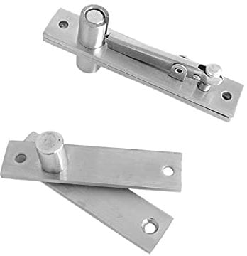 Türangel Edelstahl Pivottürscharnier Schwere Schwenkscharnier for Holztüren 360 Grad Welle Edelstahl Murphy Tür Schwenk Hing Scharnier (Color : Silver)