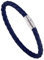 ZENSE - Bracelet bleu marine en cuir tressé pour homme ZB0356